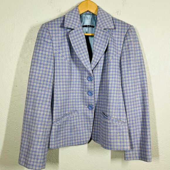 Sisley Lilac Triple Button Blazer Italy Jacket Lilac Career Casual - 42 - Picture 6 of 6